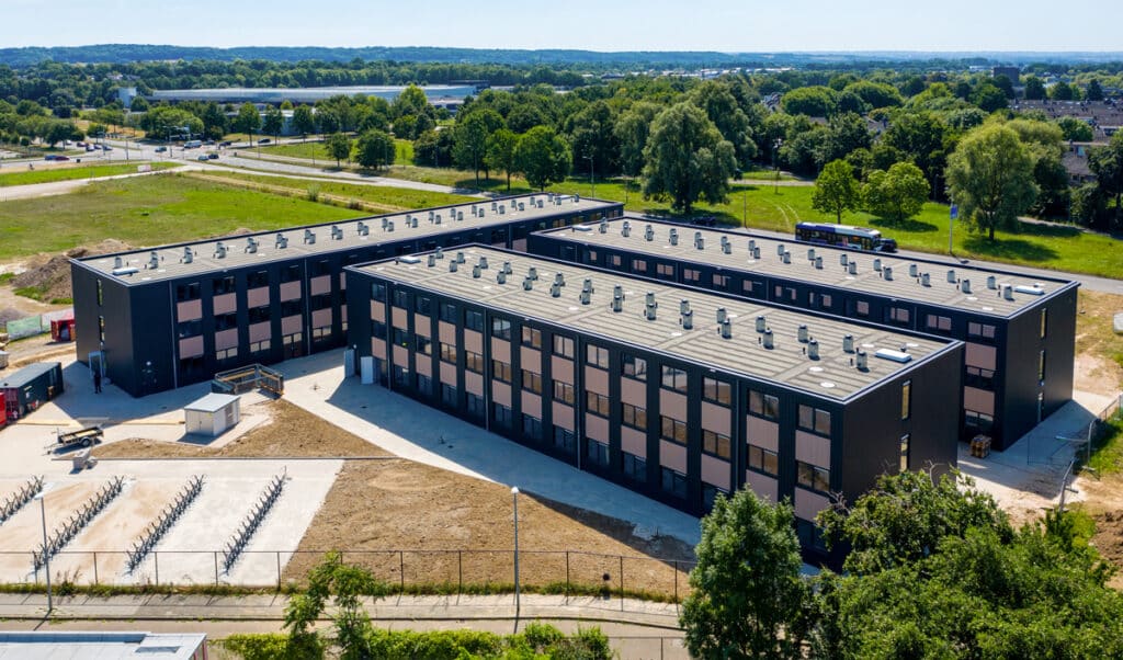Specialisten realiseren studenten­campus met geprefabriceerde circulaire woningen