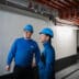 Op de bouw Merijn en Dennis