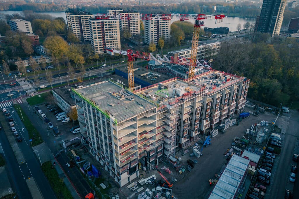 Betonbouw bij The Ox in Amsterdam Nieuw-West