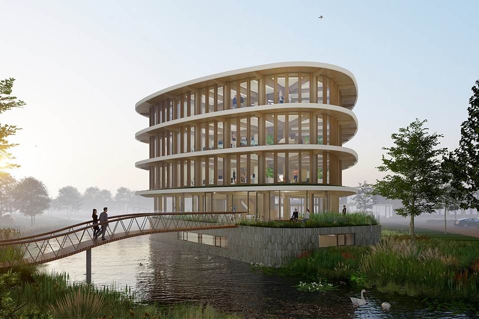 Pearl in the Polder: A triangle of wood, light and logic 3