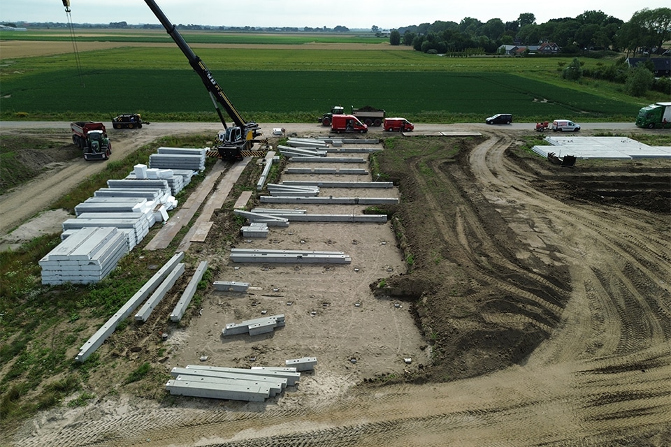 Prefab fundering voor woonwijk Blomin Klaaswaal 2