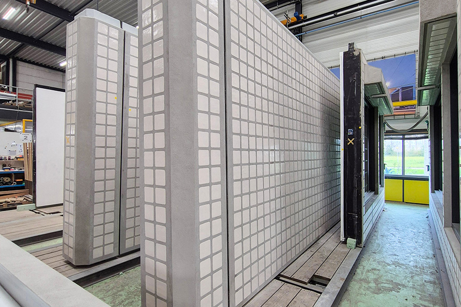 ABN AMRO roof extension with clay tiles on PET bottle facade elements 1