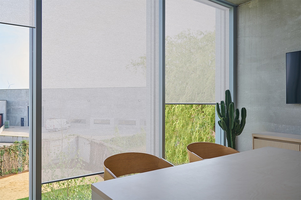 Interior screens of sand extraction site in facade construction 1