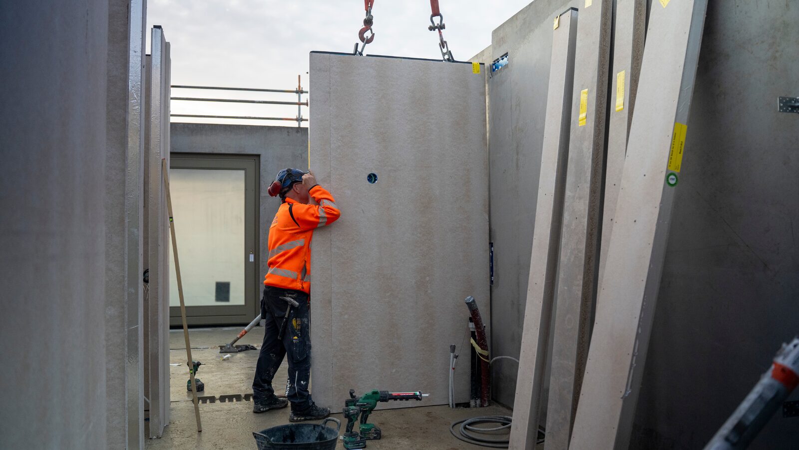 Prefab binnenwanden sluiten naadloos aan op industriële bouwmethodiek